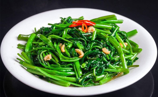 Simple Water Spinach and Garlic Stir Fry